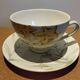 2 tasses et leurs soucoupes assorties de la célèbre manufacture gien,