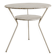 Vintage French Mid Century Round Console Table in White Metal, 1950s