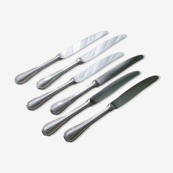 Set de 6 couteaux de table en acier inoxydable guy degrenne