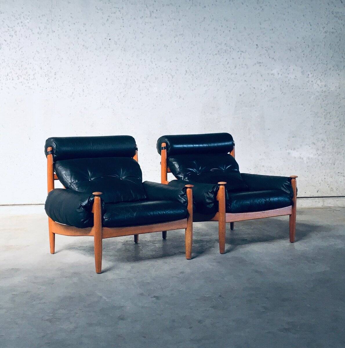Scandinavian lounge chairs attributed to Eric Merthen for Ire Möbler, Sweden, 1960s, set of 2.