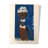 Illustration Woman with basket