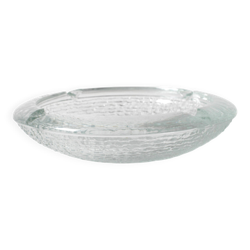 Cendrier rond en verre clair Henninger Meister Spezial Bier vintage / Allemagne