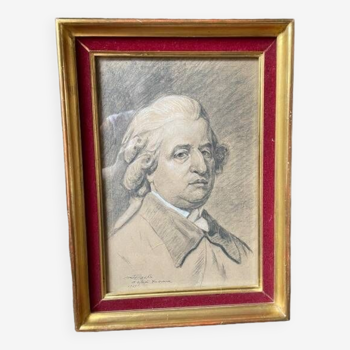 Charcoal Louis XVI Albert Colfs after Ducreux 1965