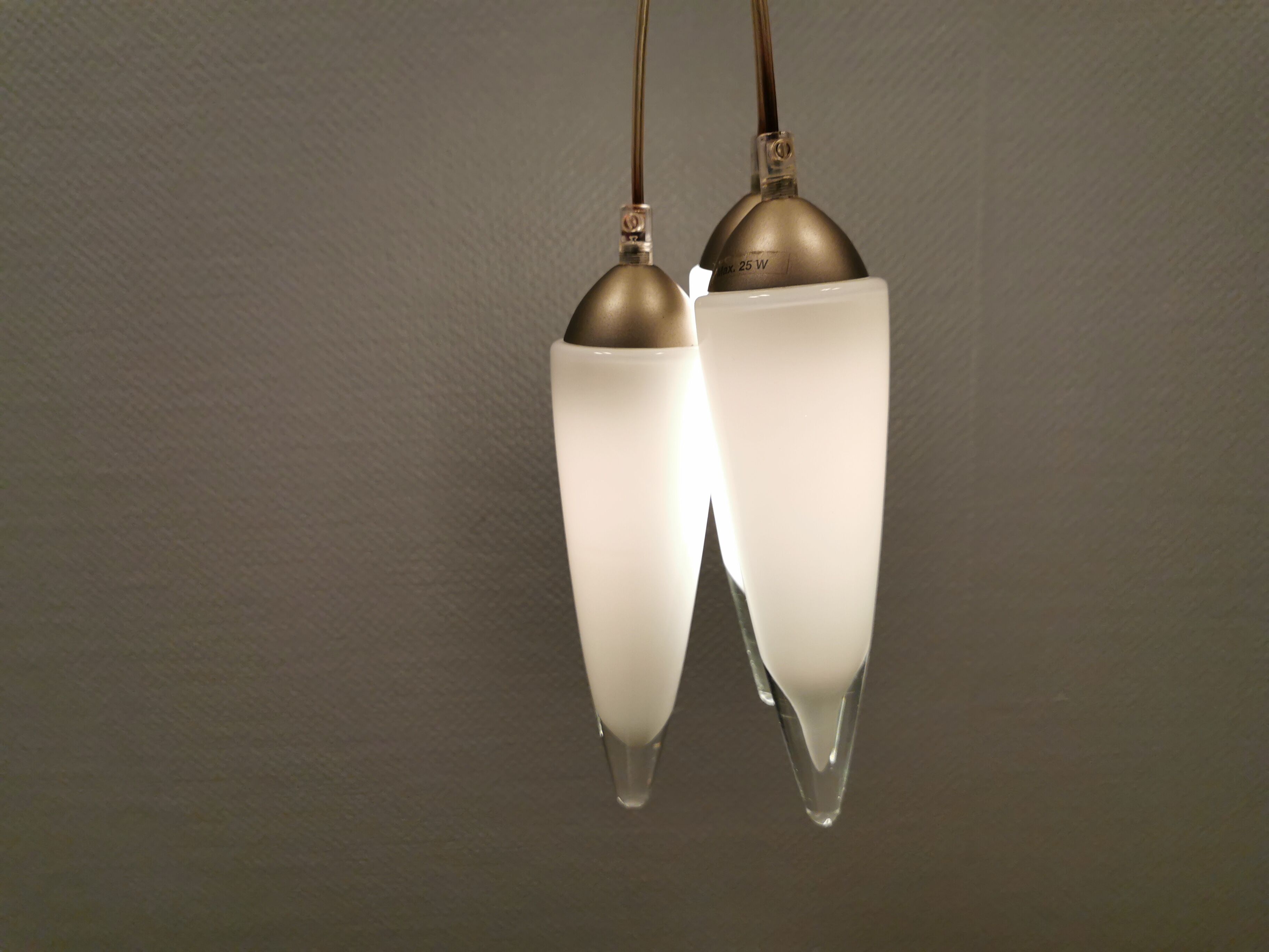 Three icicle hanging lamps