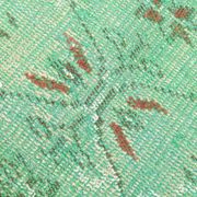 6x9 Vintage Green Geometric Pattern Anatolian Vintage Rug, 179x283 Cm