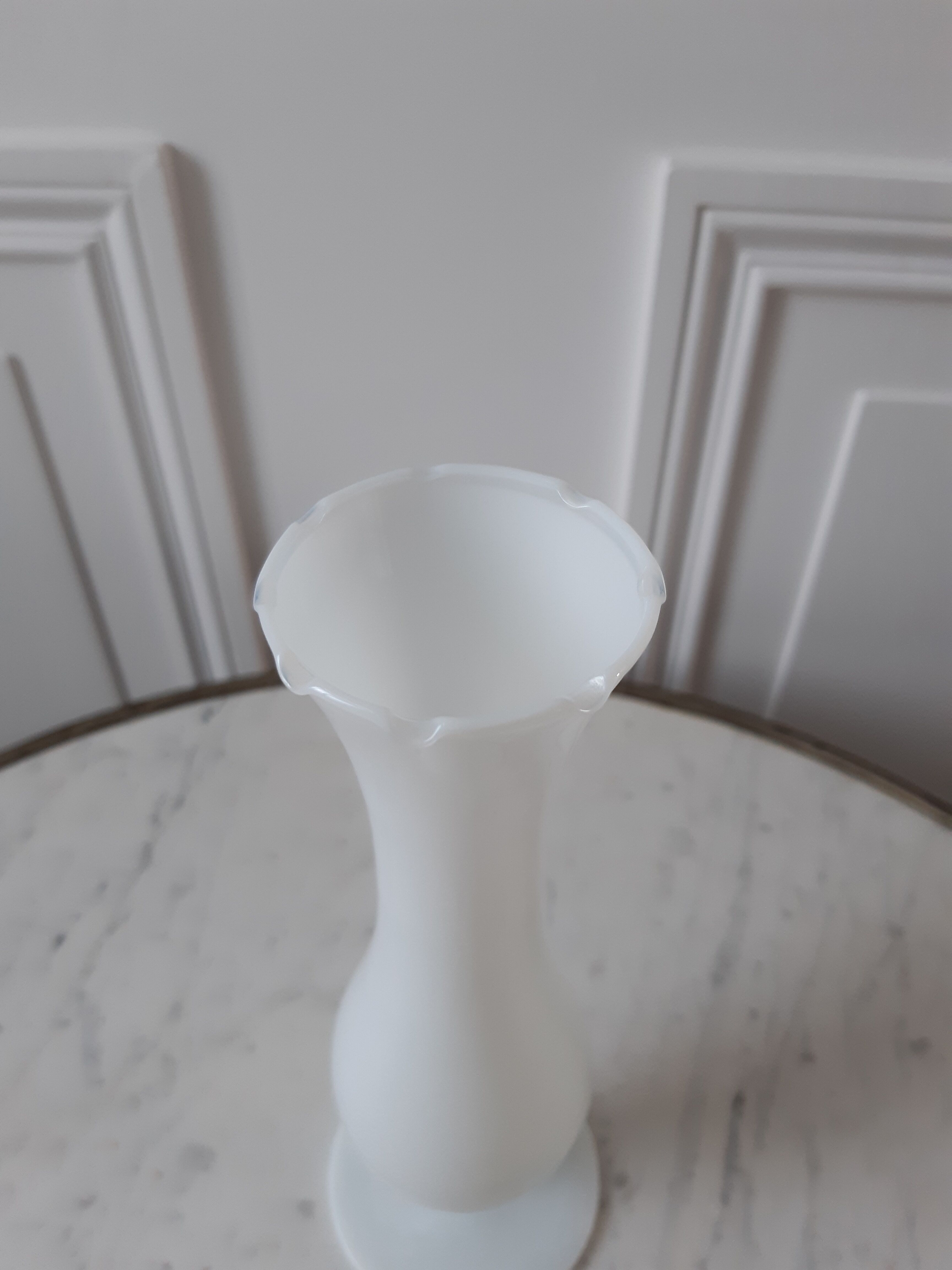 30s toothed opaline vase