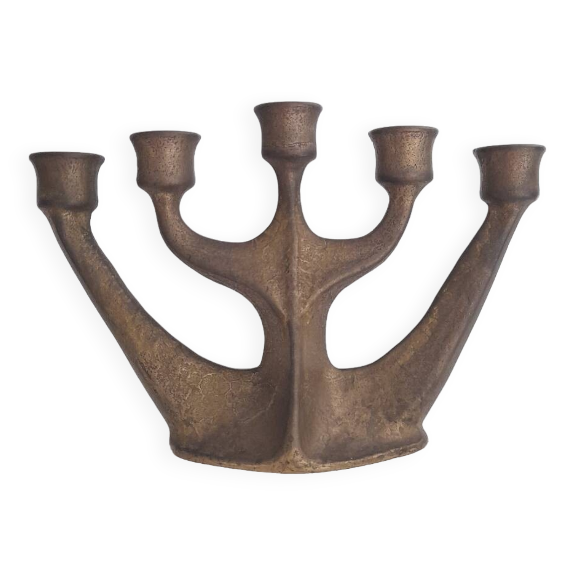Chandelier en bronze brutaliste Horst Dalbeck 70s