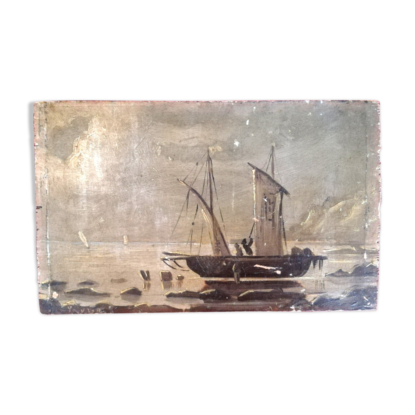 Paint, oil on wood panel
