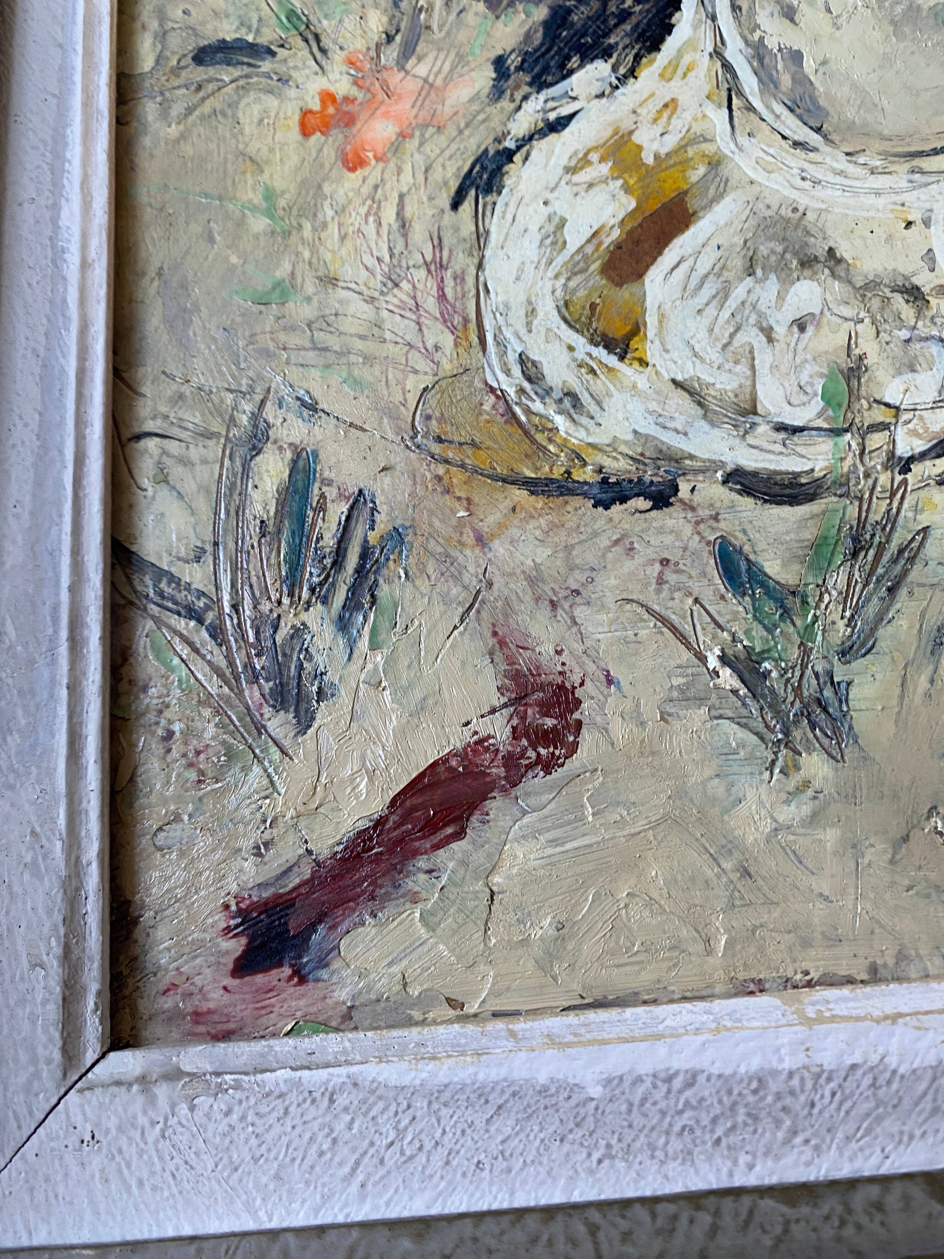 Painting Pierre Catton (1903) "The dance of the horses" HSP cf. B. Buffet + frame