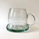 5 bubble-blown glass beer mugs