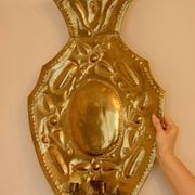 Appliques murales suédoises extra-larges en laiton de style baroque, datant du milieu du XXe siècle