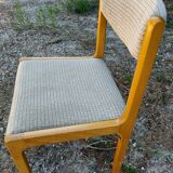 6 chairs in beech and fabrics, very good condition