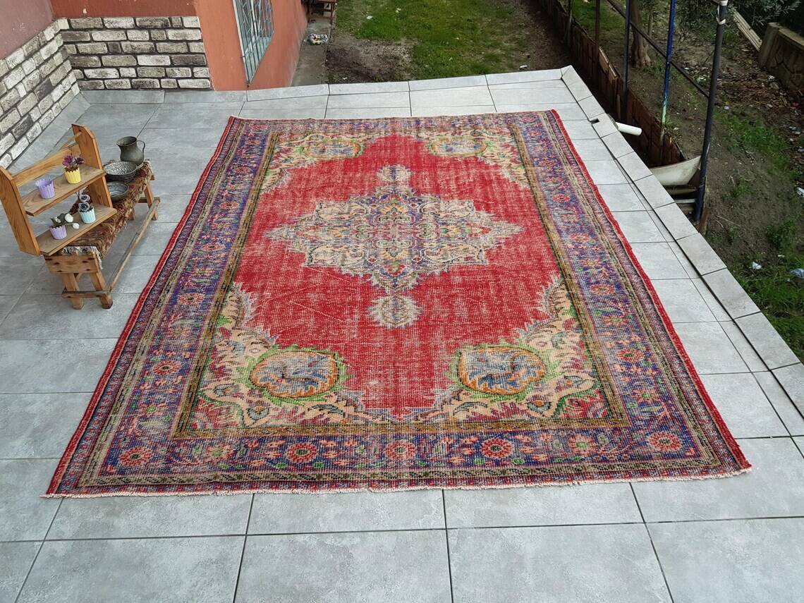 Tapis Oushak floral antique sku2274