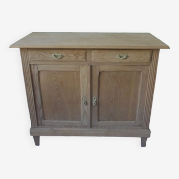 Vintage shallow oak sideboard, 2 drawers, 2 doors, 1 shelf.