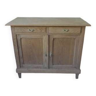 Vintage shallow oak sideboard, 2 drawers, 2 doors, 1 shelf.