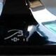BOX OF 6 HARCOURT BLACK CRYSTAL GLASSES BY BACCARAT FROM STARK