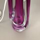 Large Crystal Glass "Pink" Table Light by Val Saint Lambert, Belgium, 1960s