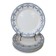 Set of 8 flat ironstone plates "Les Termes" Sarreguemines and Digoin