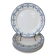 Set of 8 flat ironstone plates "Les Termes" Sarreguemines and Digoin