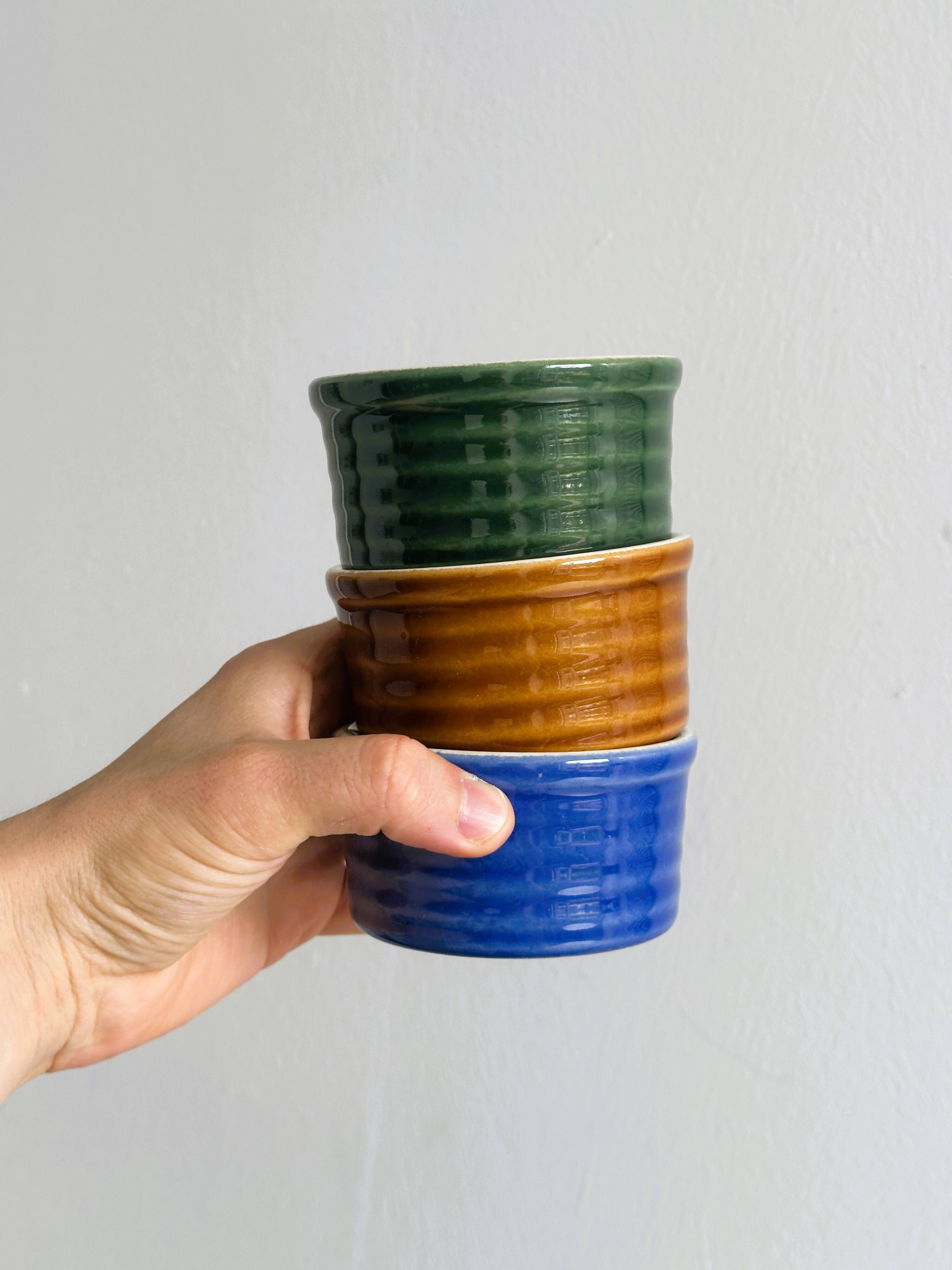Trio de ramequins en céramique émaillée