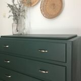 Commode vintage vert foncé