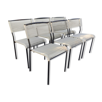 Series of 6 chairs 60's