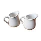 2 vintage milk jugs