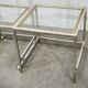1970s Italian Chrome, Brass and Glass Nesting Tables, Set of Three