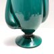 Teal Encased and Hand-Blown Murano Glass Flower Vase, Italy