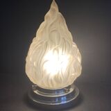 Lampe ou plafonnier grand globe flamme Art Deco, 1920