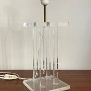 Vintage lamp by David Lange, crystal model in plexiglass.