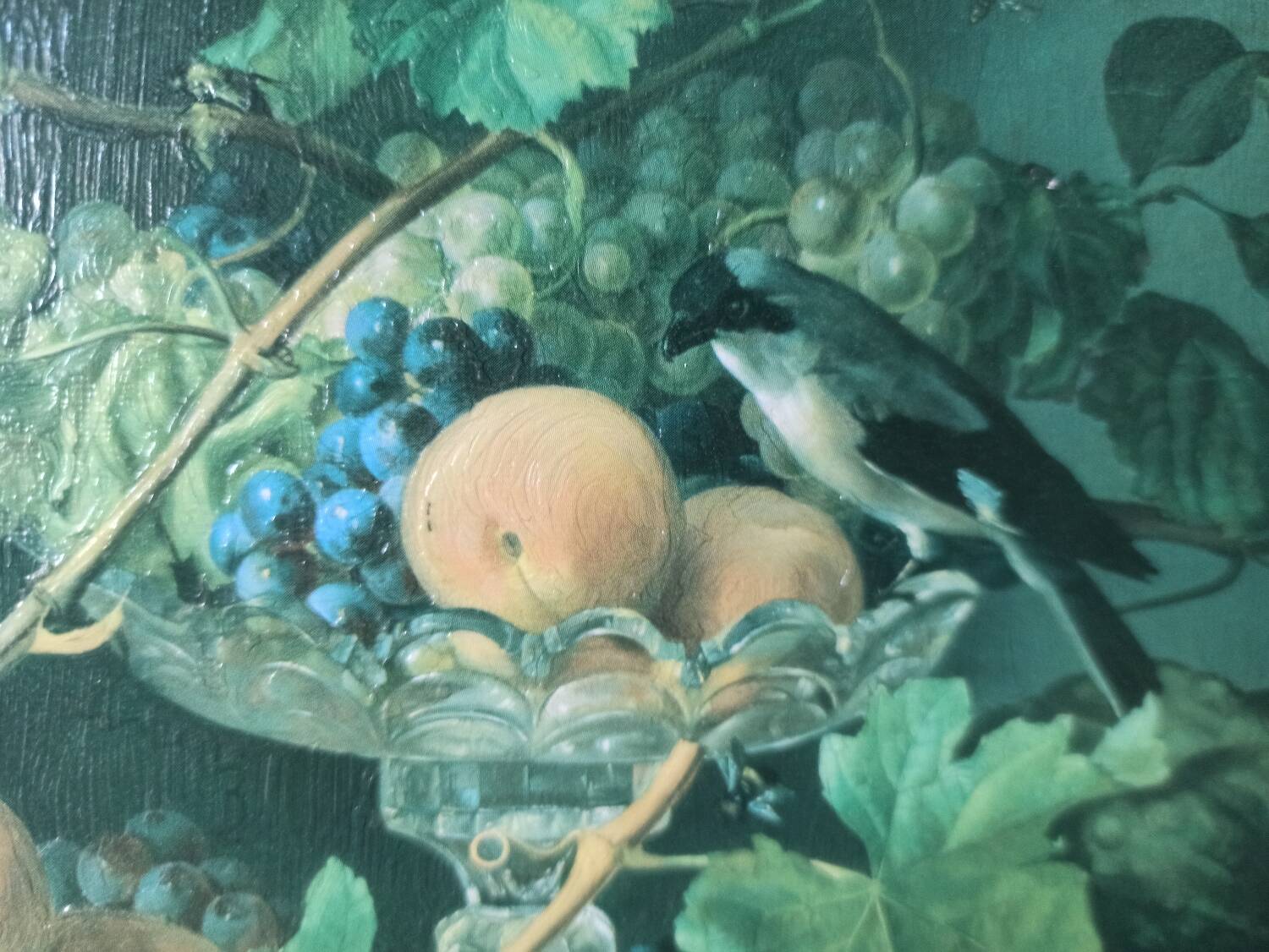 Still life, oil on framed canvas.