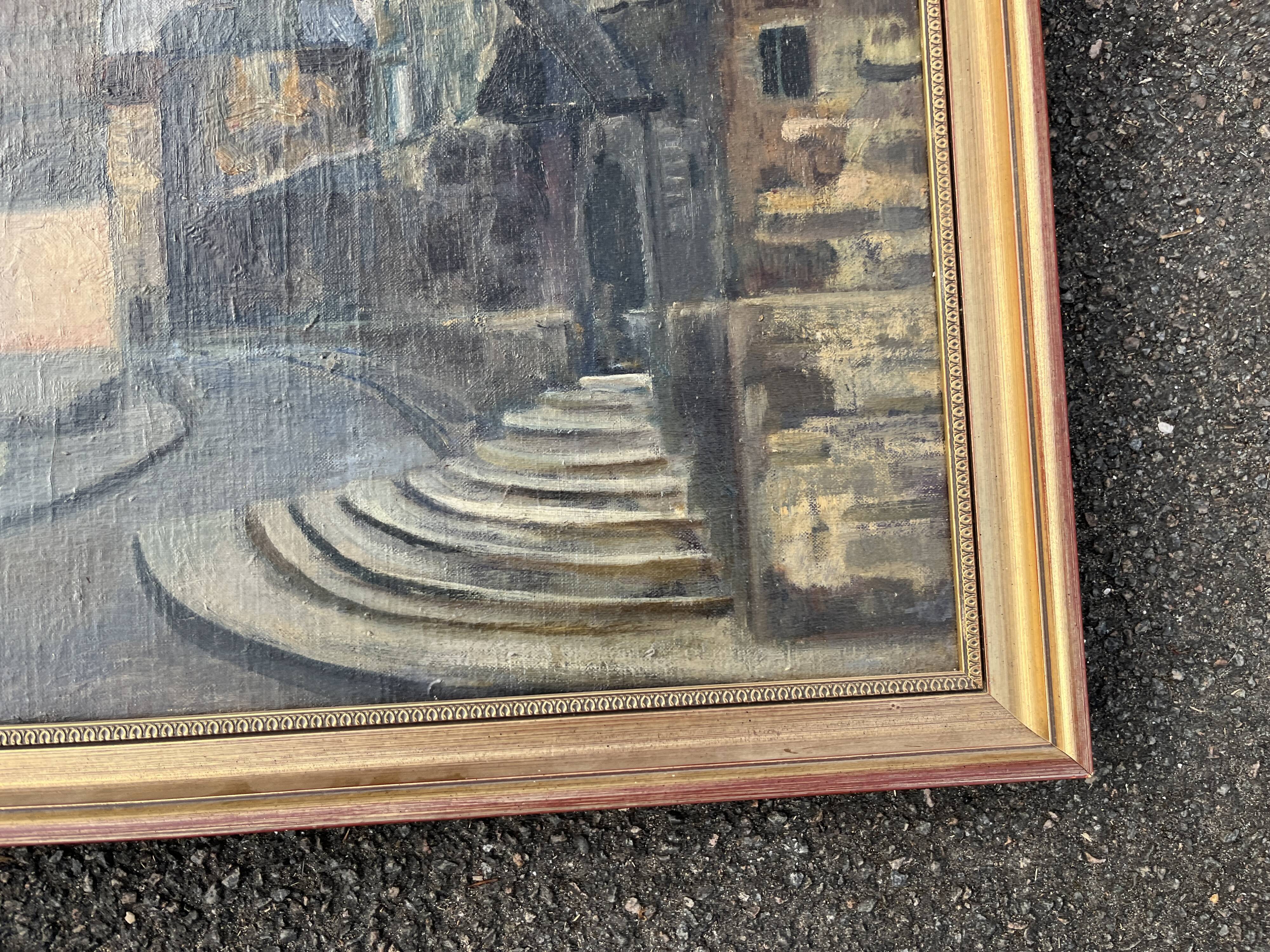 Painting Urban Scene, Post-Impressionist 1930-50