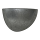 Vintage half-moon wall light in patinated steel, France, 1980