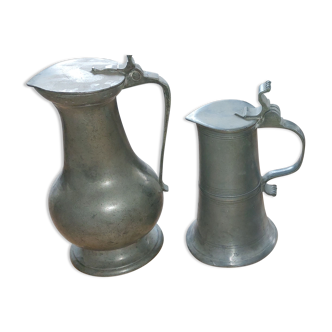Tin pitchers