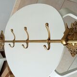 Coat rack in solid brass gilded 50s