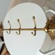 Coat rack in solid brass gilded 50s