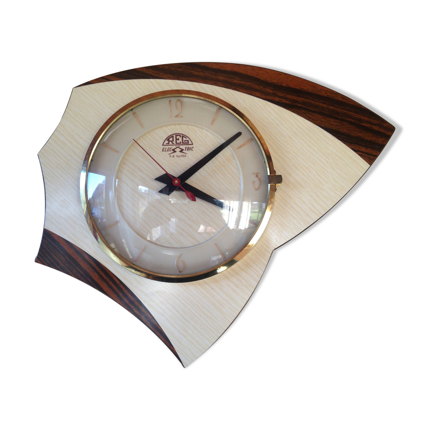 Vintage wall clock in formica 60/70s