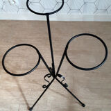 Plant holder in black wrought iron.