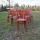 Lot de 6 chaises bistrot vintage en bois courbé