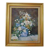 Floral still life 1988 – Karl-Heinz Stricker – vintage gilt frame