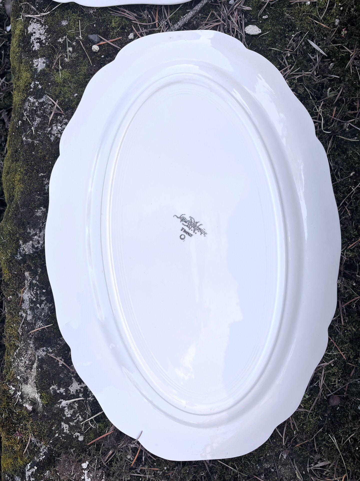 French Sanguimines Porcelain Serving Platters (Set of 2)
