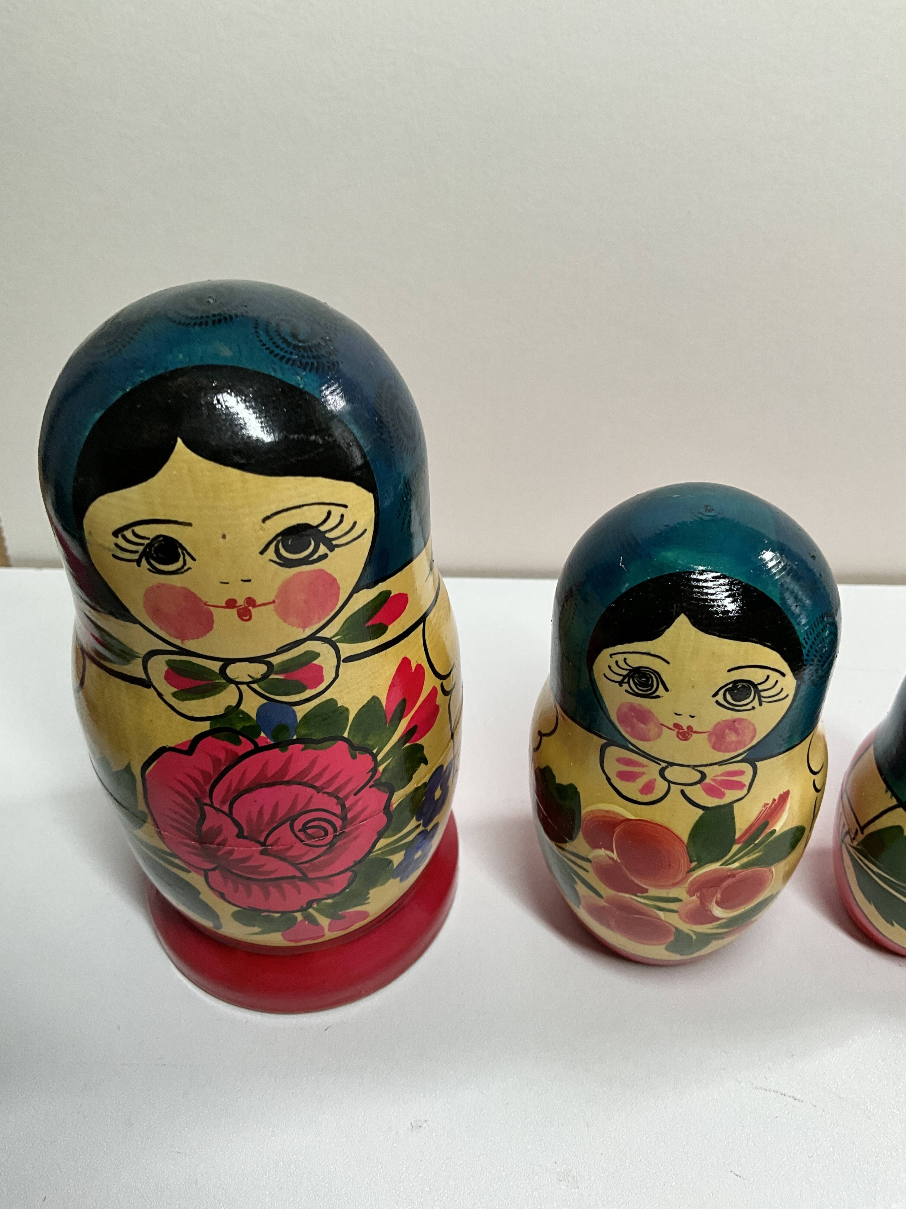 Vintage Russian Folk Art Matryoshka Dolls