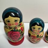 Vintage Russian Folk Art Matryoshka Dolls