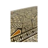 Large Persian marquetry box inlaid with its key