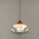 Rare French Art Deco Pendant Light | Illustrated Dog Countryside Shade