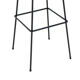 Set of 4 original vintage Bar Stools - black metal with fabric upholstery