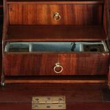 Louis XV style slant-front desk with precious wood veneer, 19th century