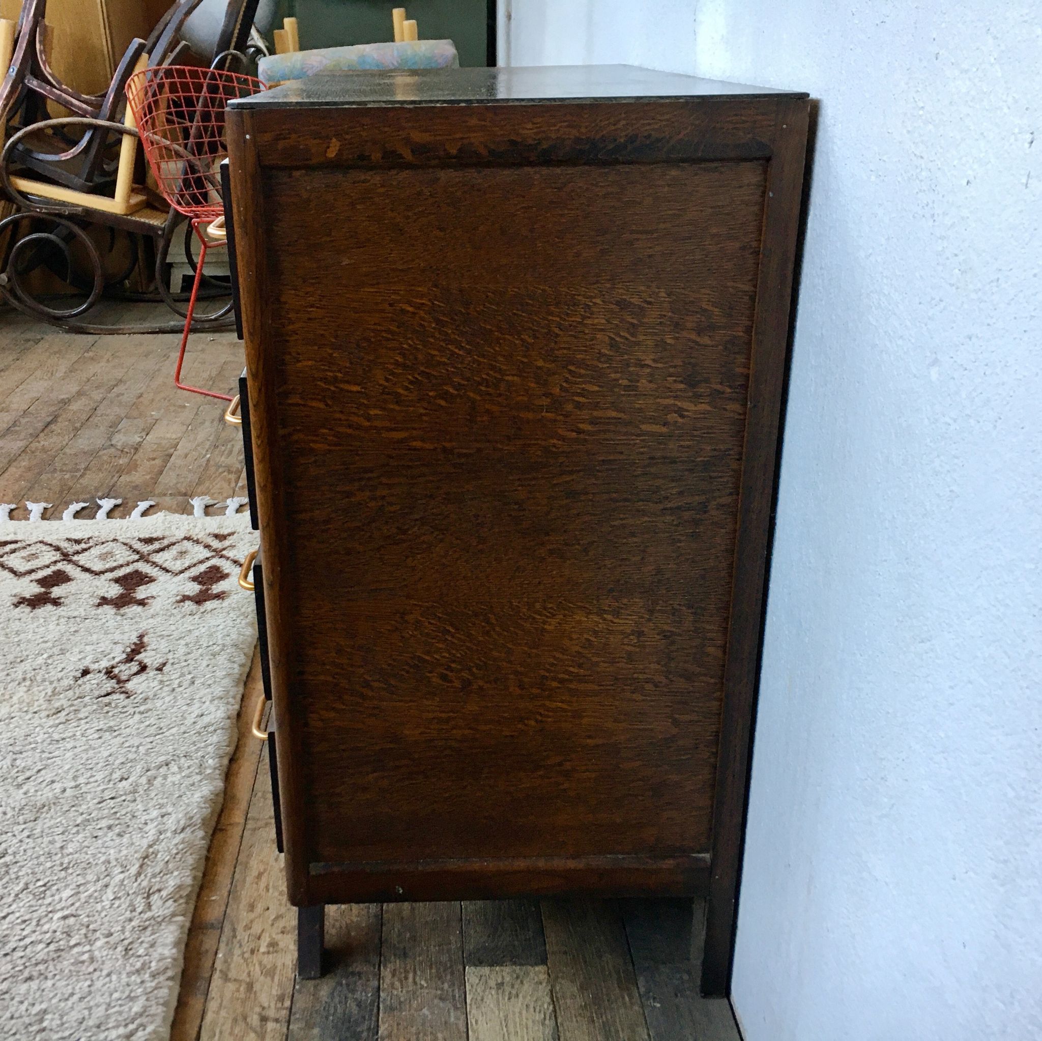 Former Vintage weekly ragsmaker 1950/1960 - retro - 4 drawers - compass feet - oak