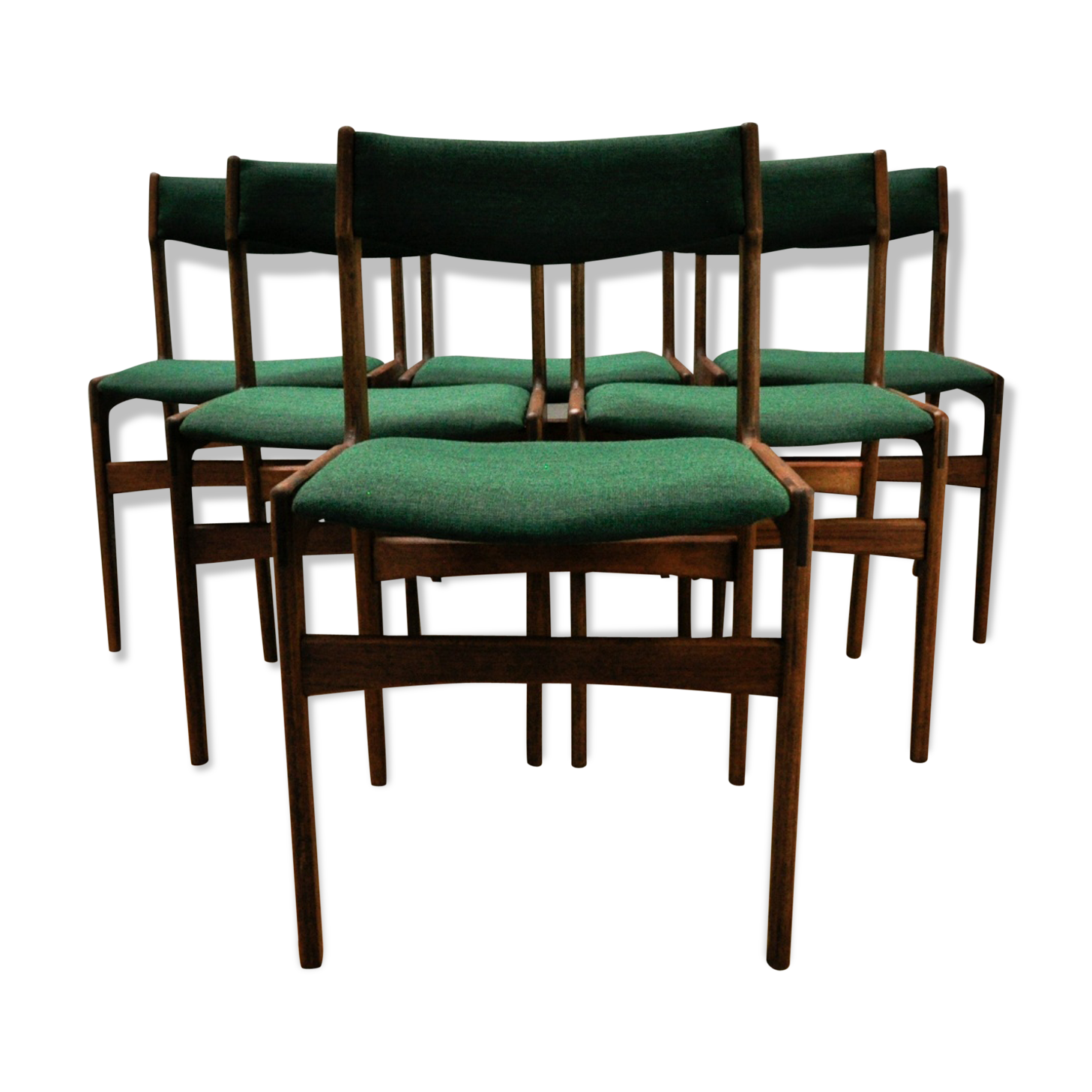 Set of 6 dining chairs by Erik Buch for Oddense Maskinsnedkeri